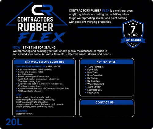 20L Contractors Rubber Flex - 7 Year Life Expectancy