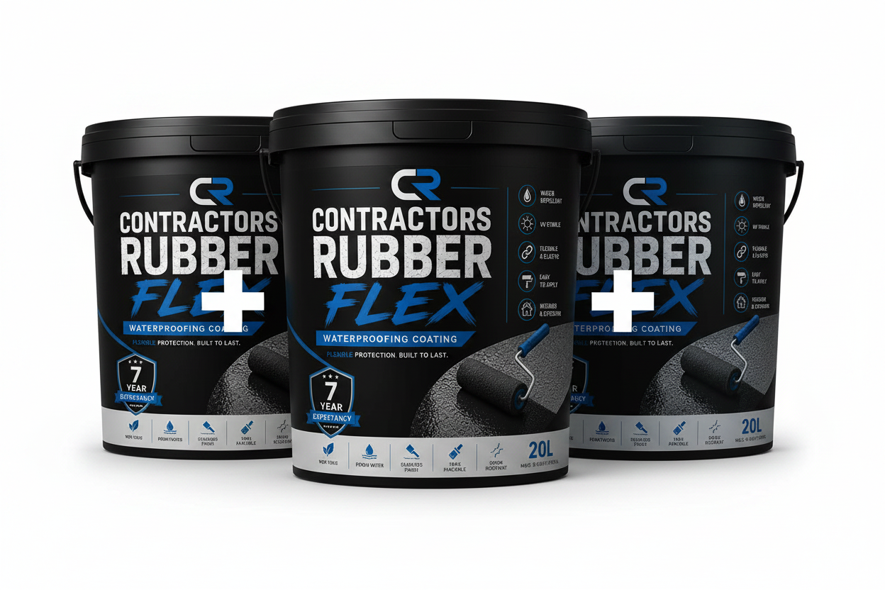 Contractors Rubber Flex Bundle of 3 - White Background